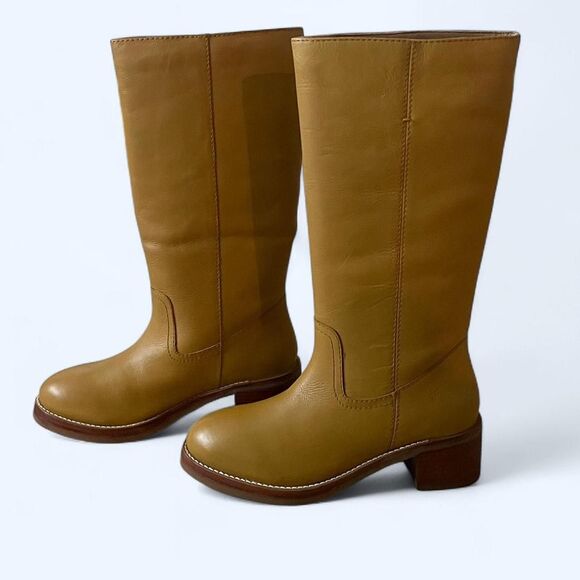 Frye Women's Tan and Yellow Genuine Leather Boots brand new with tags - Picture 7 of 8